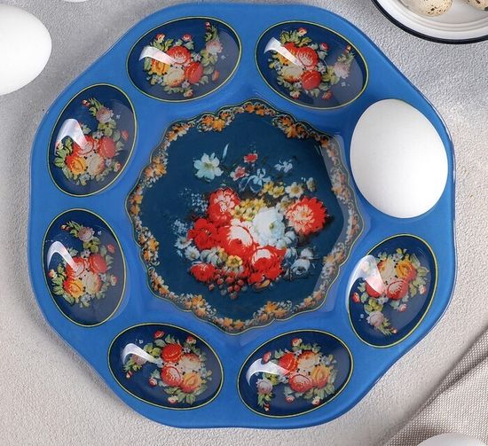Подставка для яиц "Русские мотивы", 21 см, 8 ячеек