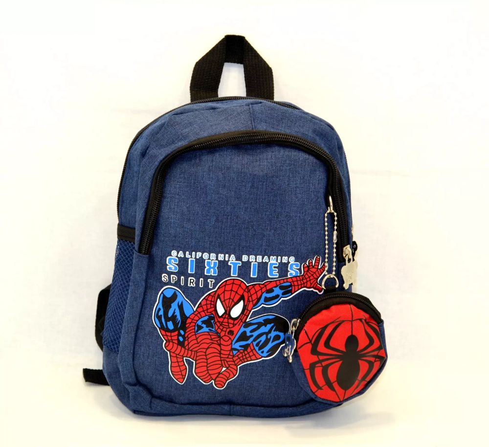 Рюкзак школьный Человек паук темно синий
