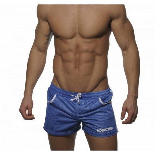Мужские шорты голубые в сетку Addicted Sport Shorts Blue