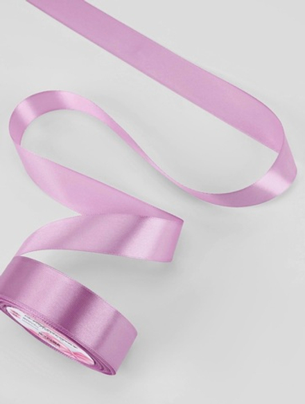 Лента атласная, 25 мм, 23±1 м, светло-сиреневая