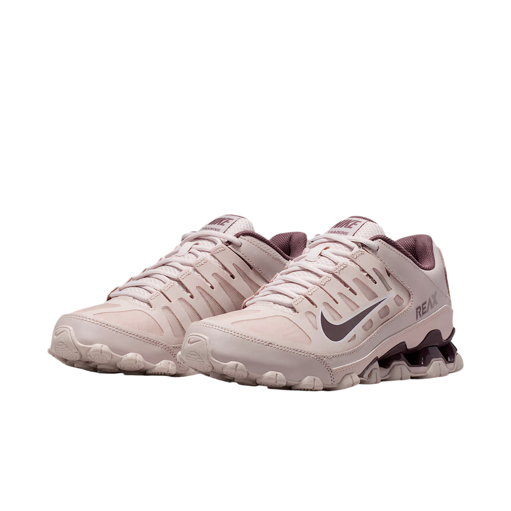Nike Reax 8 Training Shoes Women"s Low top Sandstone Grey Pink/Grey Purple/Totem Black Purple