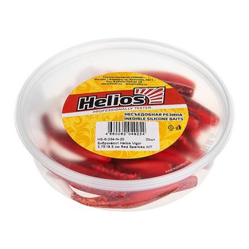 Виброхвост несъедоб. Vigor 3,75'/9.5 см Red Sparkles WT 20шт. (HS-6-034-N-20) Helios