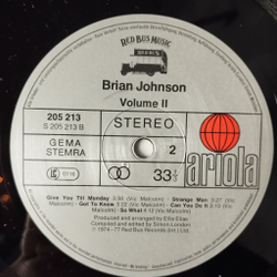 Винтажная виниловая пластинка LP AC DC Brian Johnson Strange Man (Germany 1982)