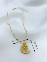 Колье с кулоном Луна Полумесяц и проекцией Я тебя люблю