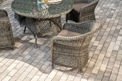 "Равенна" обеденная группа плетеная, цвет графит