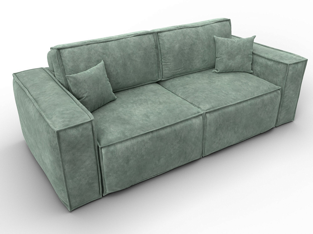 Диван прямой Лига-081 НПБ ВЕЛЮР BRUT 08 зеленый