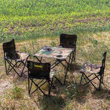 Стол складной со стульями-4шт для кемпинга+сумка для хранения WMC TOOLS WMC-SP-118C