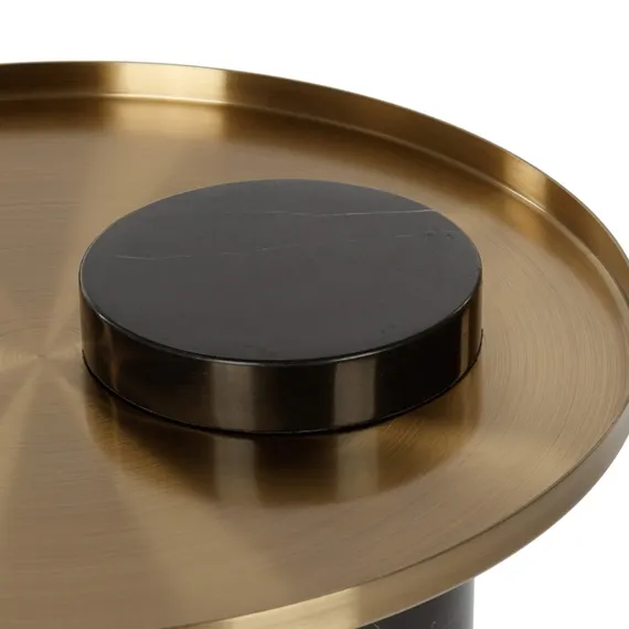 Кофейный стол Falla Ø50х46 см, черный мрамор