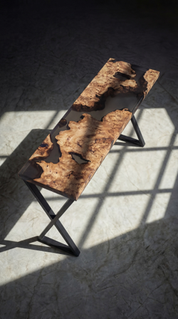 Барный стол из капового карагача