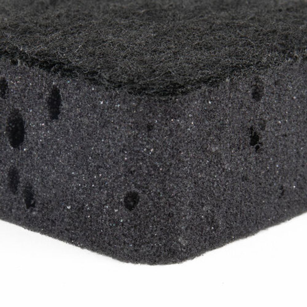 Губки для посуды BIG BLACK 95х70х35 мм КОМПЛЕКТ 10 шт., КРУПНОПОРИСТЫЙ поролон/абразив LAIMA, 608650