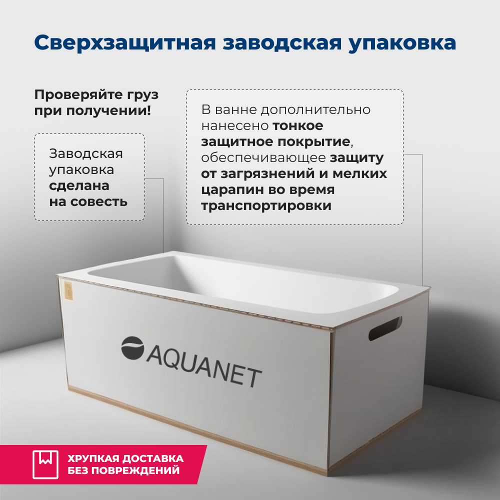 Акриловая ванна Aquanet Palma 170x90/60 L (с каркасом)
