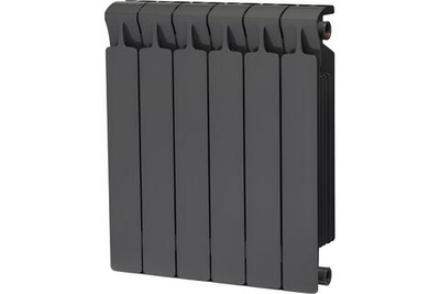 Радиатор биметаллический Rifar Monolit 500 Титан 6 секций боковое подключение