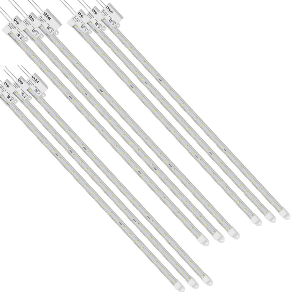 ULY-P90-10W-SPFR-K IP65 AC220V CLEAR KIT09 Светильник для растений светодиодный линейный. 600мм. Спектр для фотосинтеза. В составе набора из 9-ти штук. TM Uniel