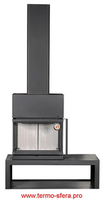Камин МАДРИД на дровнике Гигант слева подовый