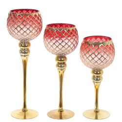 GAEM Набор из 3-х подсвечников, L38 W13 H40 см