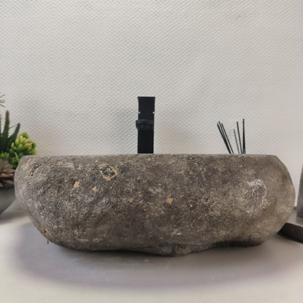 Раковина из речного камня RS-63463 (50*40*16) 0122