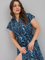 Халат Х-044/тголубой-леопард