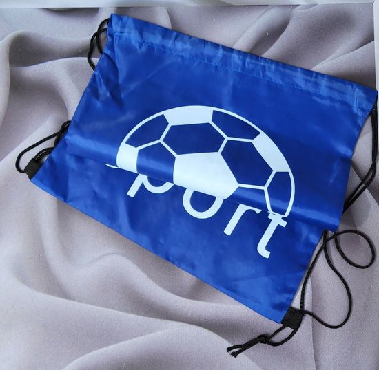 Мешок- рюкзак полиэстр Футбол, васильковый