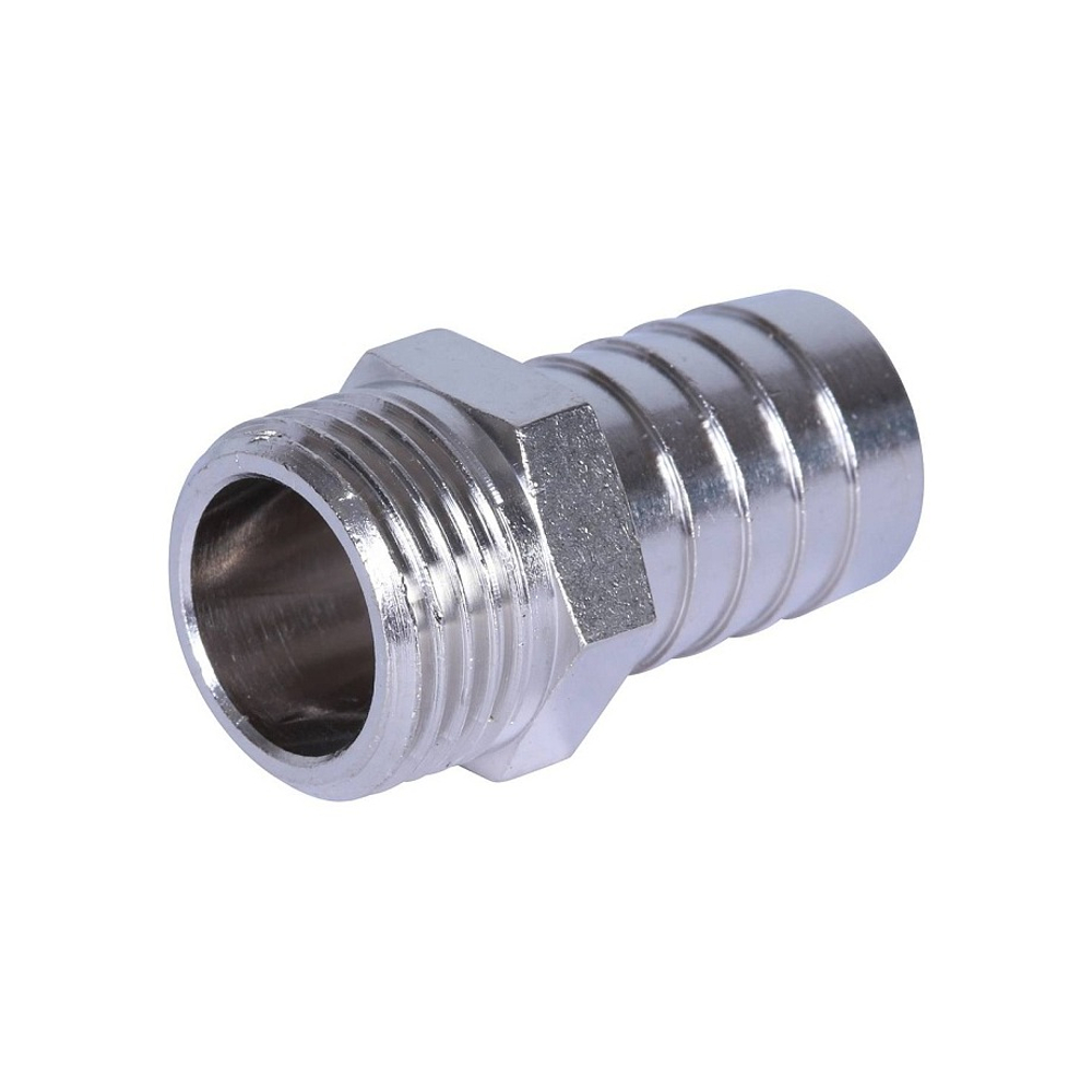 Штуцер с наружной резьбой STOUT SFT 0067 - 1/2" x 18 мм (латунь никелированная)