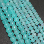 Амазонит АА прозрачный бусины 6мм 8мм
