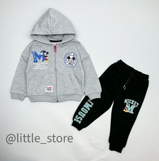 Комплект из футера "Mickey Mouse" серый/черный