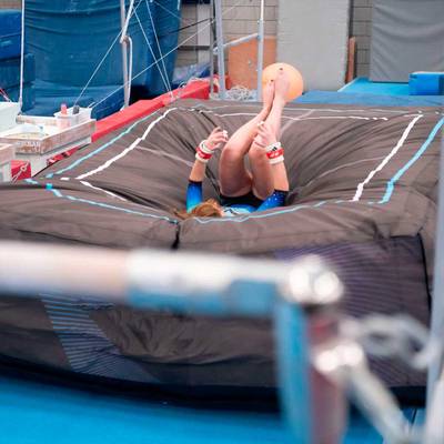 Надувная подушка «JumpPit» для гимнастики и батутных центров, 7×5×1 м