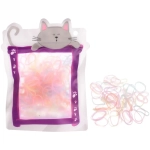 Резинки для волос силиконовые100шт «Mini miracle - Марта», цвет микс , 10,5*14,5см