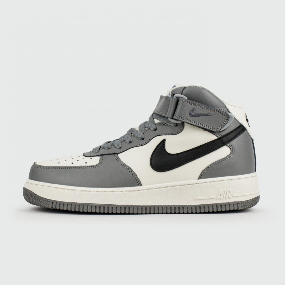 кроссовки Nike Air Force 1 Mid Grey / White Black