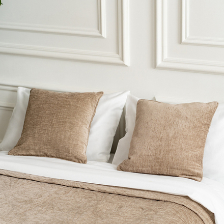 Покрывало на кровать ГОЛДД (арт. BL02-400-01) - бежевое /ЛЮКС/