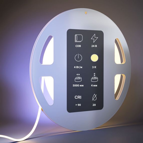 Светодиодная лента Maytoni 4W/m 480LED/m COB теплый белый 5M 201065