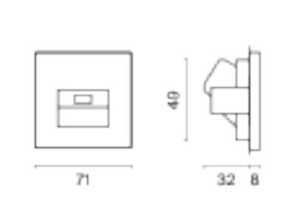 Розетка Ethernet RJ-45 без рамки Voltum S70 VLS060108