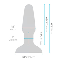 Голубая анальная пробка с эффектом римминга 15см b-Vibe Rimming Plug BV-001-TL