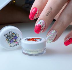 1290 Камифубуки 3 мм перламутровые белые с розовым 1 г