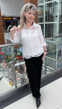 Белая ажурная, нарядная двойка