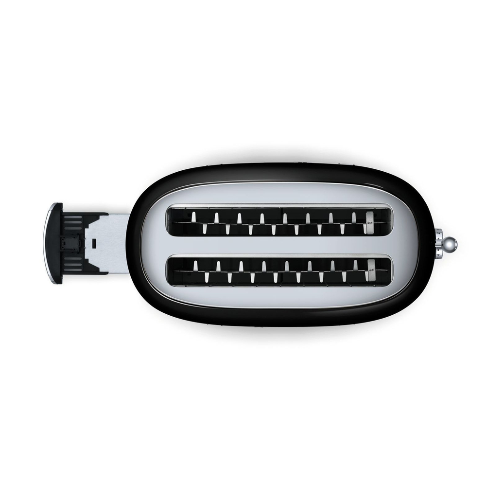 Тостер Smeg Стиль 50-х годов для 4 тостов черный Италия вид сверху