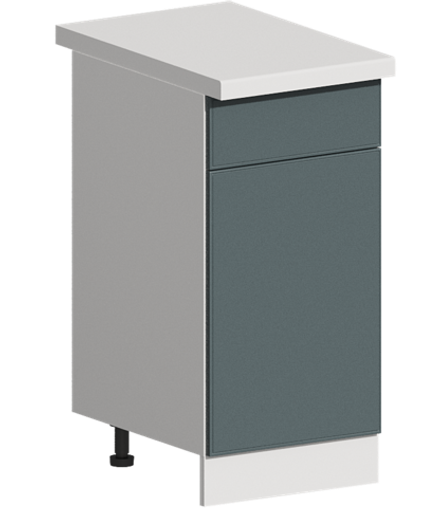 Кухня Модуль ШН1Я 400 Графит / Бирюзовая мята