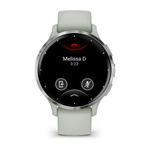Смарт часы Garmin Venu 3S серо-зеленый с серебристым безелем