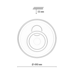 7785/85L PIKO LED SN 607 Светильник металл/белый/бронза LED 85Вт 3000-6500K D490 IP20 пульт ДУ GEMINI