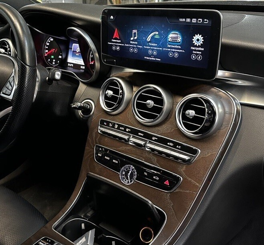 Магнитола для Mercedes-Benz C-класс (W205) 2019-2021 NTG 6.0 - Parafar PF6918A138/128C монитор 10.25" на Android 13, 8Гб+128Гб, CarPlay, 4G SIM-слот