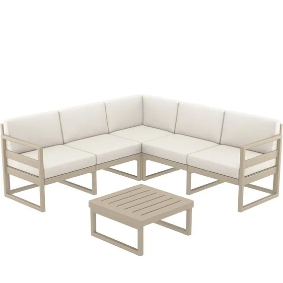 Комплект угловой пластиковой мебели Mykonos | Siesta Contract | Турция