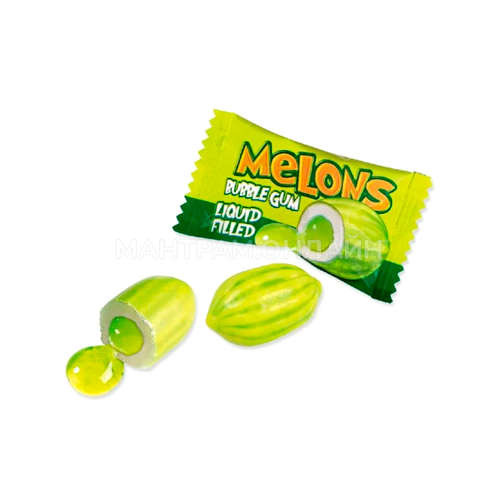 Жевательная резинка Fini Melons Bubble Gum без глютена вкус кислая дыня 5,5 г