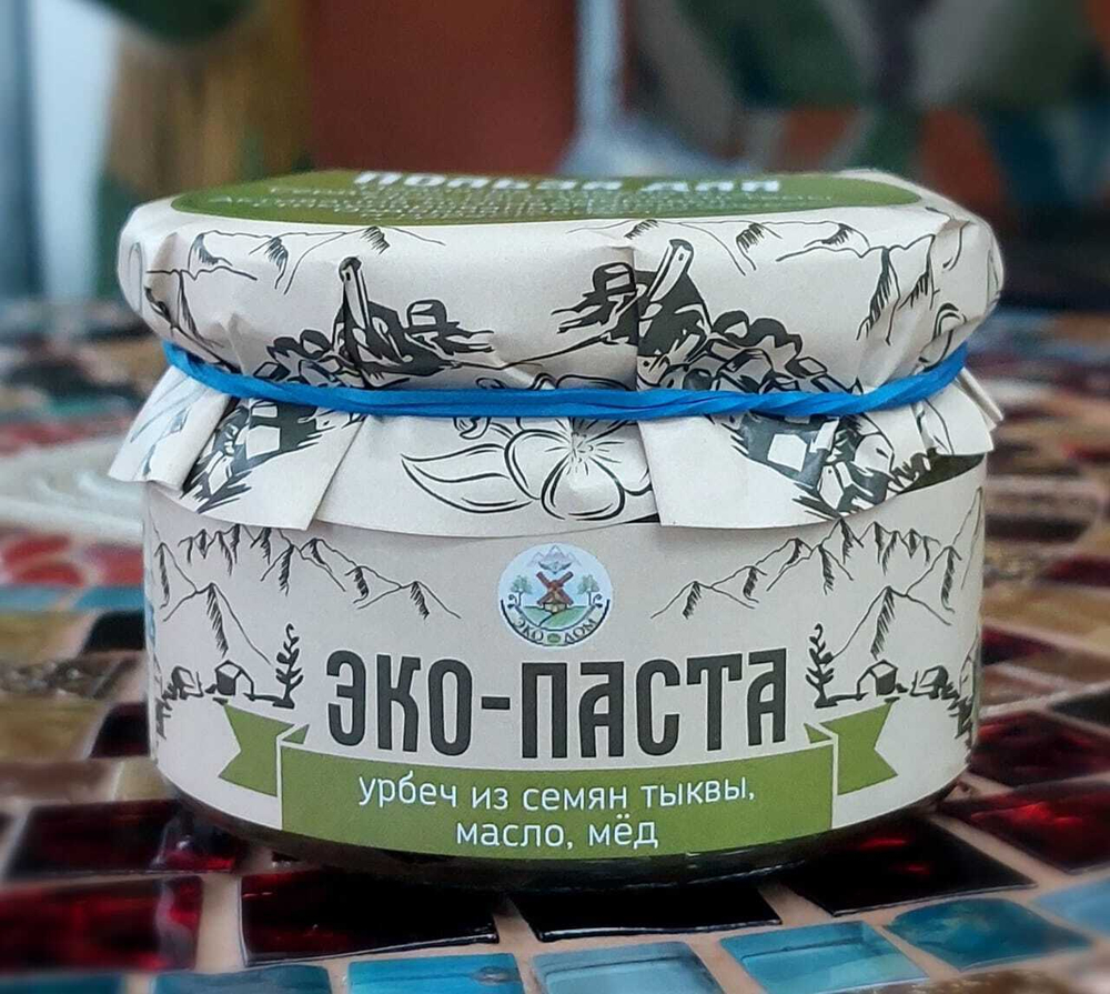 Урбеч из семян тыквы БЕЗ САХАРА, ЭКО ДОМ, 225гр