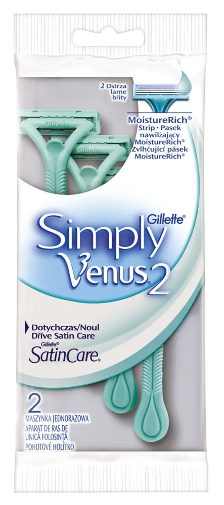 Станки одноразовые для бритья 2шт «Gillette» Simply Venus (Satin Care) 2 лезвия