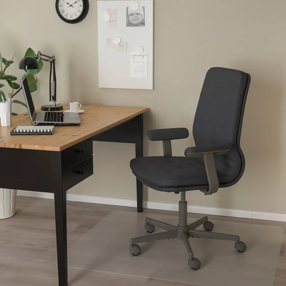 Офисный стул - IKEA MULLFJÄLLET/MULLFJALLET, 72x72x112см, черный, МАЛЛФЬЯЛЛЕТ ИКЕА