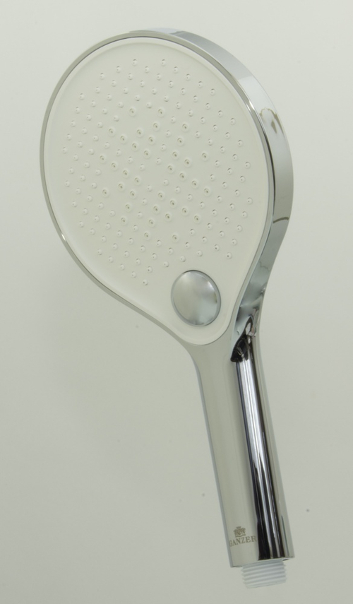 3307  Лейка массажная 3 позиции, кнопка (ХРОМ) GANZER  (40/1шт)