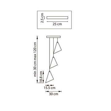Подвесной светильник 3*G9 757036 белый/золото Cone GW Lightstar