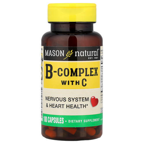 Mason Natural, B-комплекс с C, 100 капсул