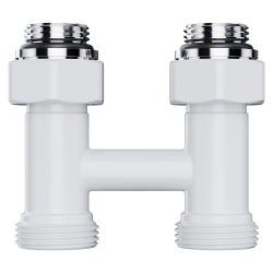 Узел нижнего подключения Royal Thermo Design прямой 1/2"х3/4" EK (белый)