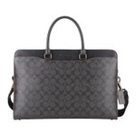 COACH Beckett Coated Canvas With Refined Calfskin Briefcase, Shoulder Bag, Crossbody Bag, Handbag Large Men"s Black