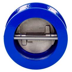 Затвор обратный РИДАН NVD-895R PN16 DN100 межфланцевый пружинный двустворчатый,чугун GJL250